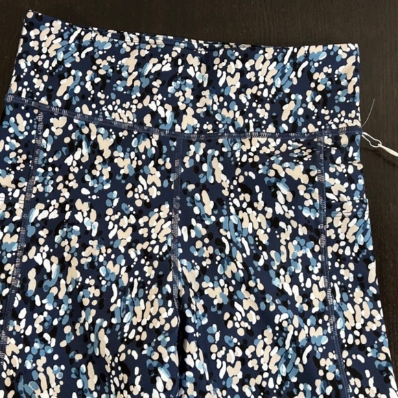 Johnny Was Calme Endurance High Waist Legging 7/8 Pockets Blue Speckled Size S - Picture 6 of 11